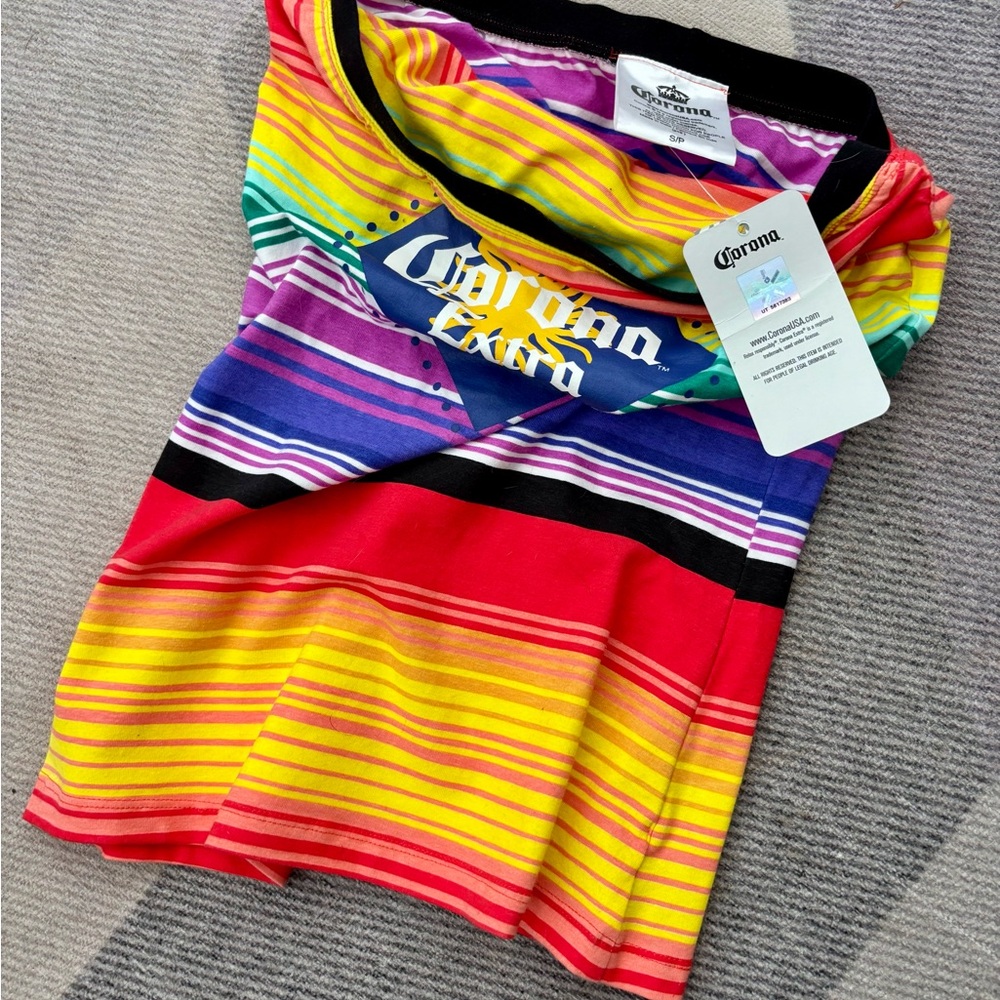 Corona Extra Multicolor Striped Swim/Tank Top